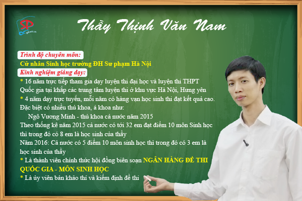 Thầy Thịnh Nam - “chuyên gia” luyện thi Sinh học số 1 Hà thành