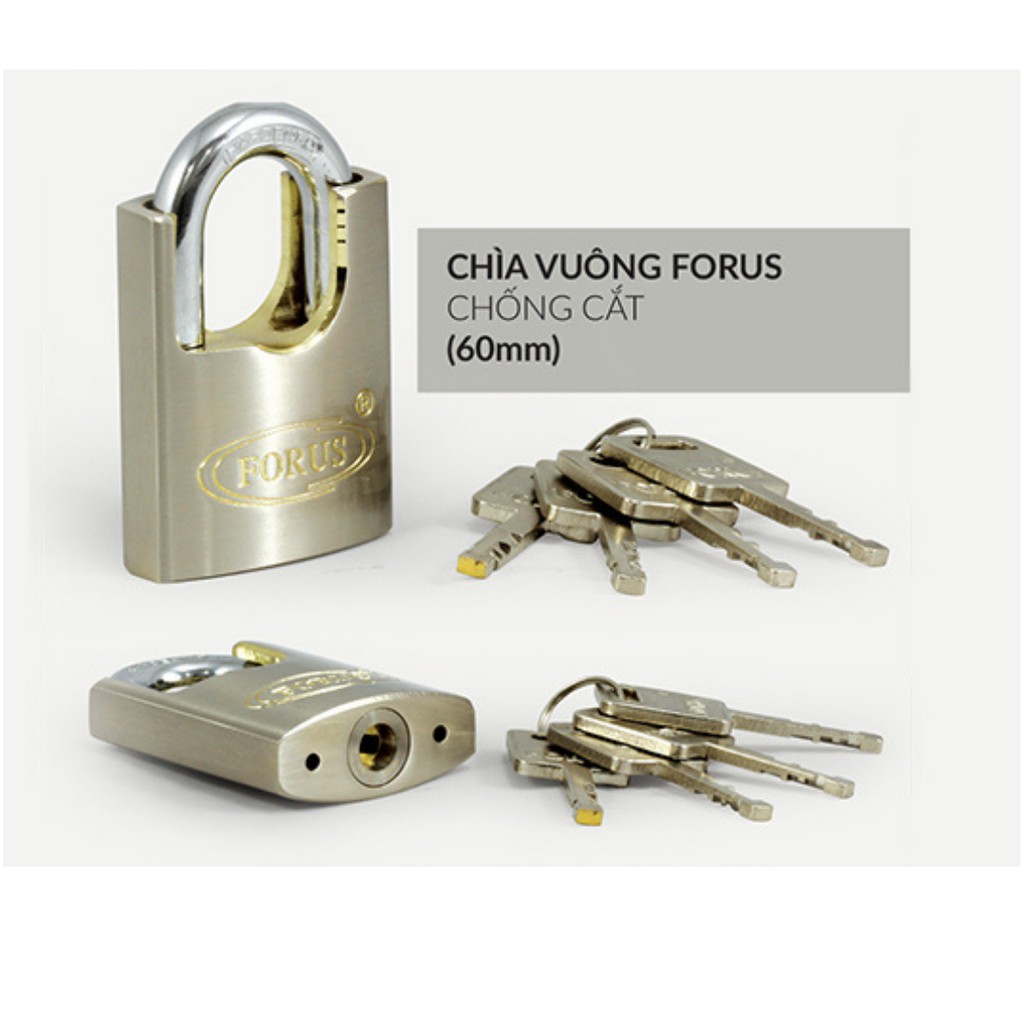 Khoá FORUS C/C  60mm Chìa Vuông