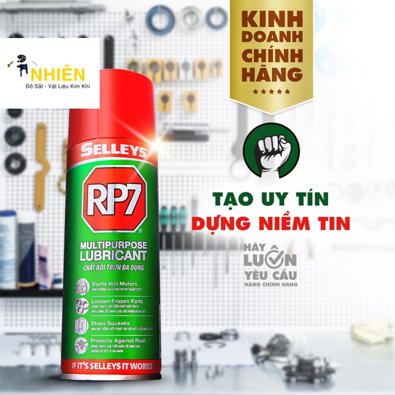 RP7 bình xịt tẩy rỉ sét, bôi trơn kim loại 150g 300g