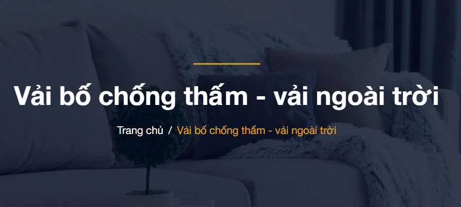 Vải bố chống thấm - vải ngoài trời