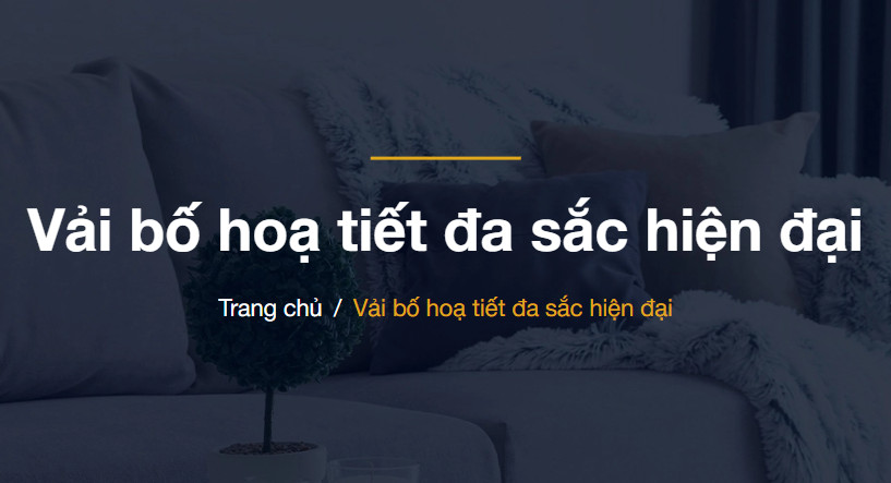 Vải bố hoạ tiết đa sắc hiện đại