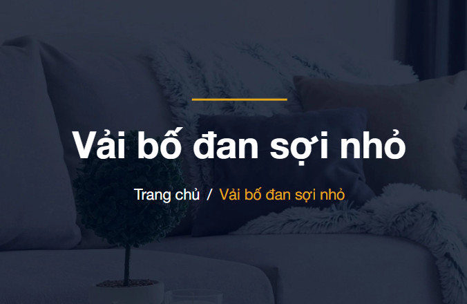 Vải bố đan sợi nhỏ
