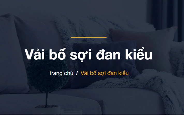 Vải bố sợi đan kiểu