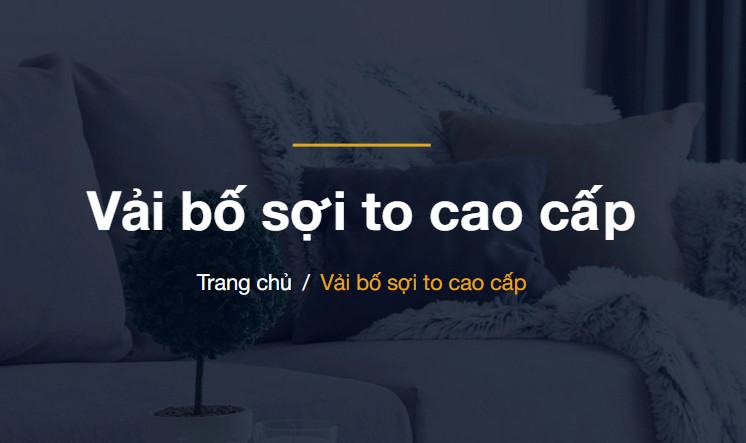 Vải bố sợi to cao cấp
