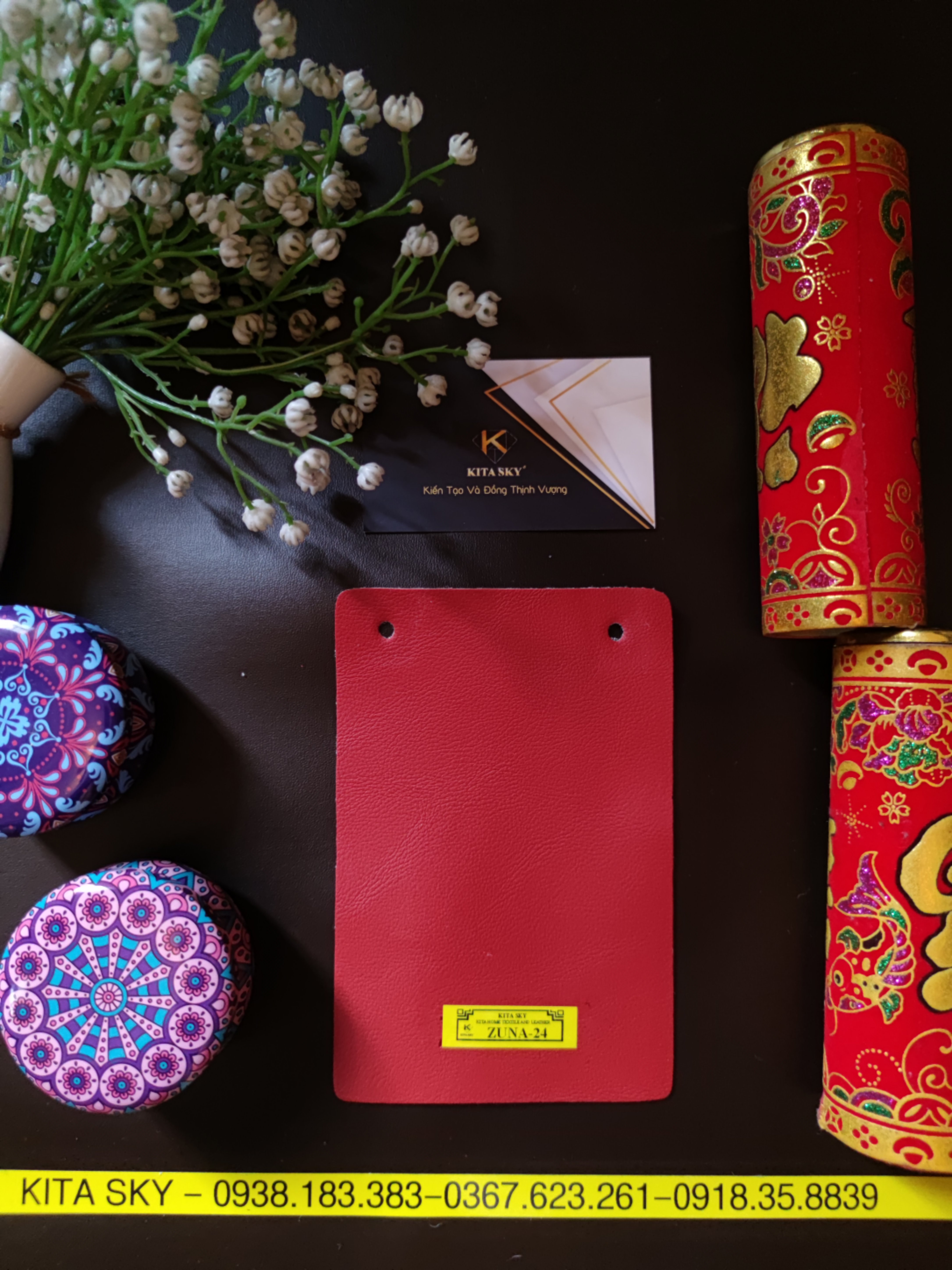 KITA-ZUNA-24:-MÀU ĐỎ ĐÔ MAROON VÂN CHÌM