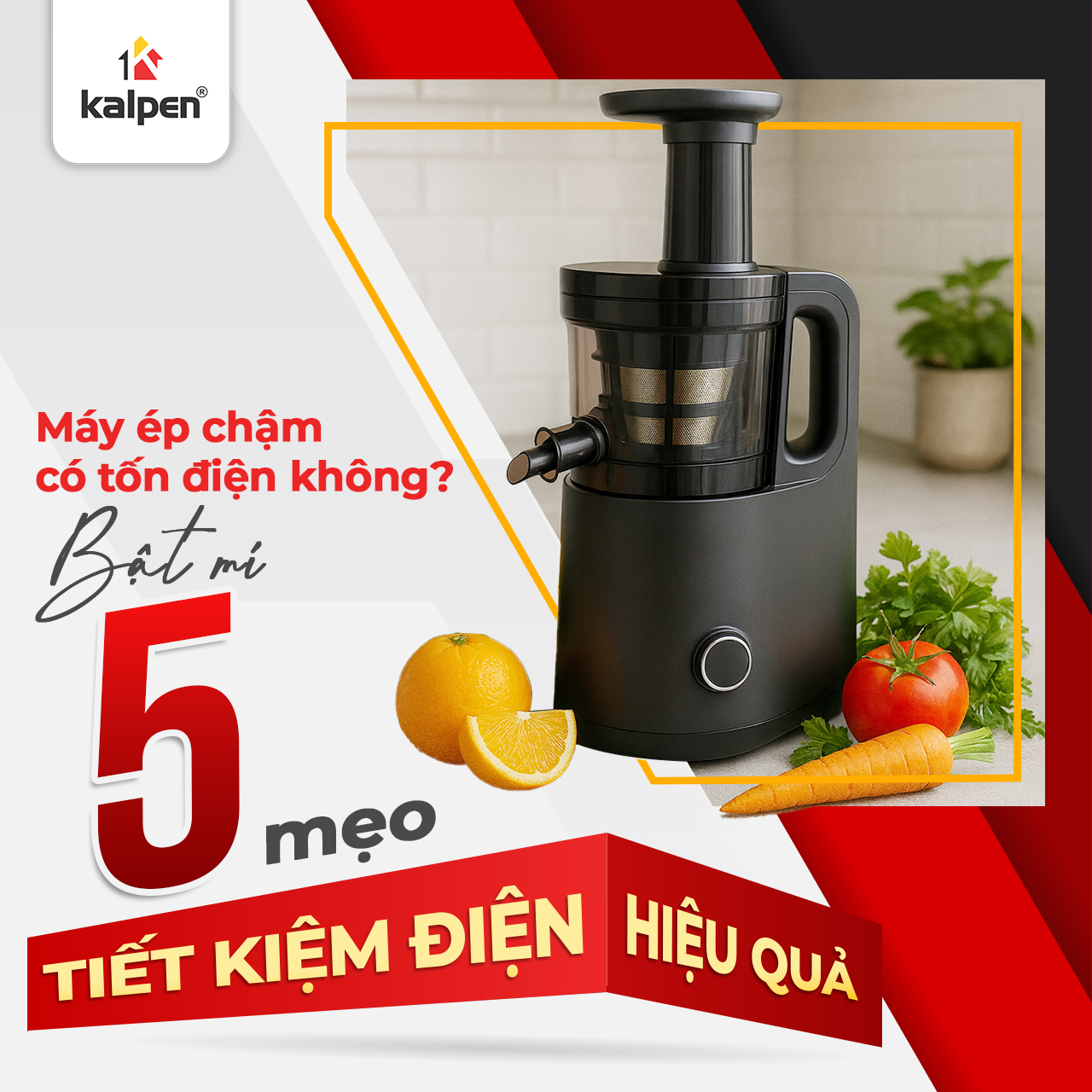 Máy ép chậm có tốn điện không? Bật mí 5 mẹo tiết kiệm điện hiệu quả