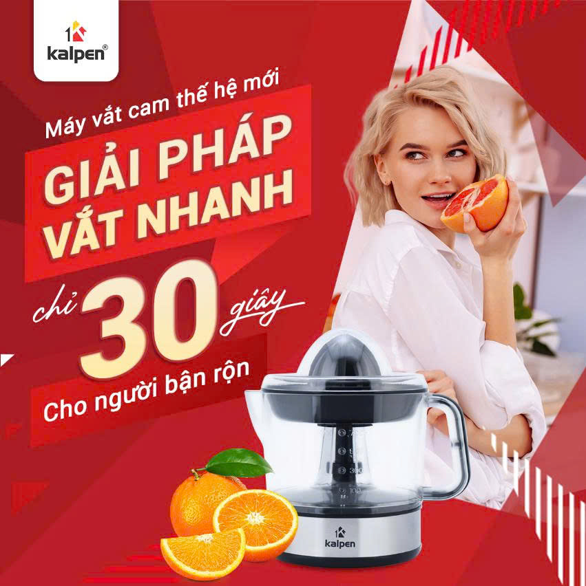 Máy vắt cam thế hệ mới – Giải pháp vắt nhanh chỉ 30 giây cho người bận rộn