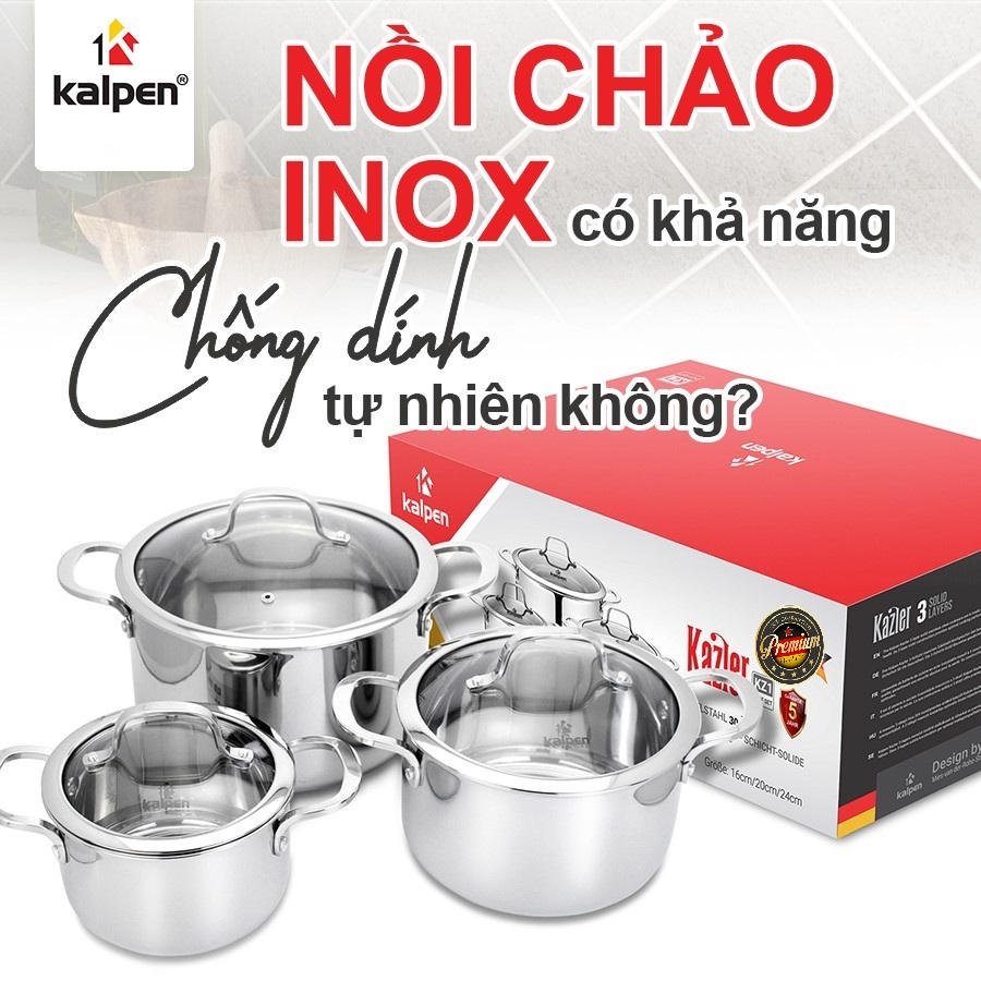 Nồi chảo inox có khả năng chống dính tự nhiên không?