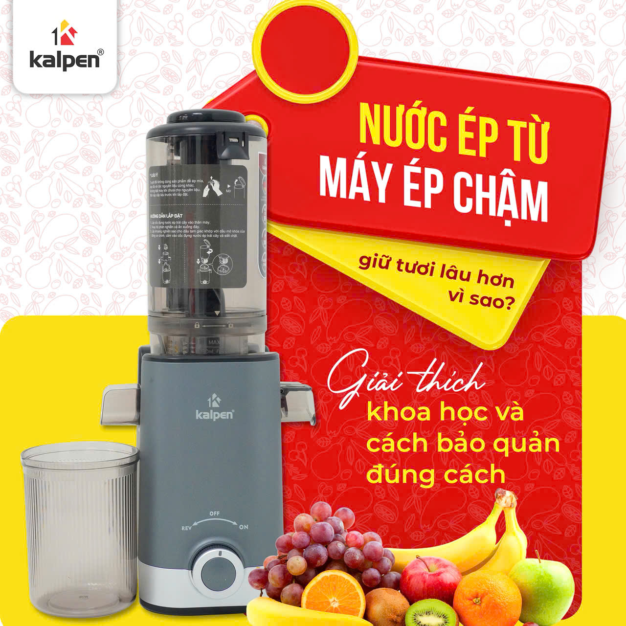 Nước ép từ máy ép chậm giữ tươi lâu hơn vì sao Giải thích khoa học và cách bảo quản đúng cách Tiêu đề