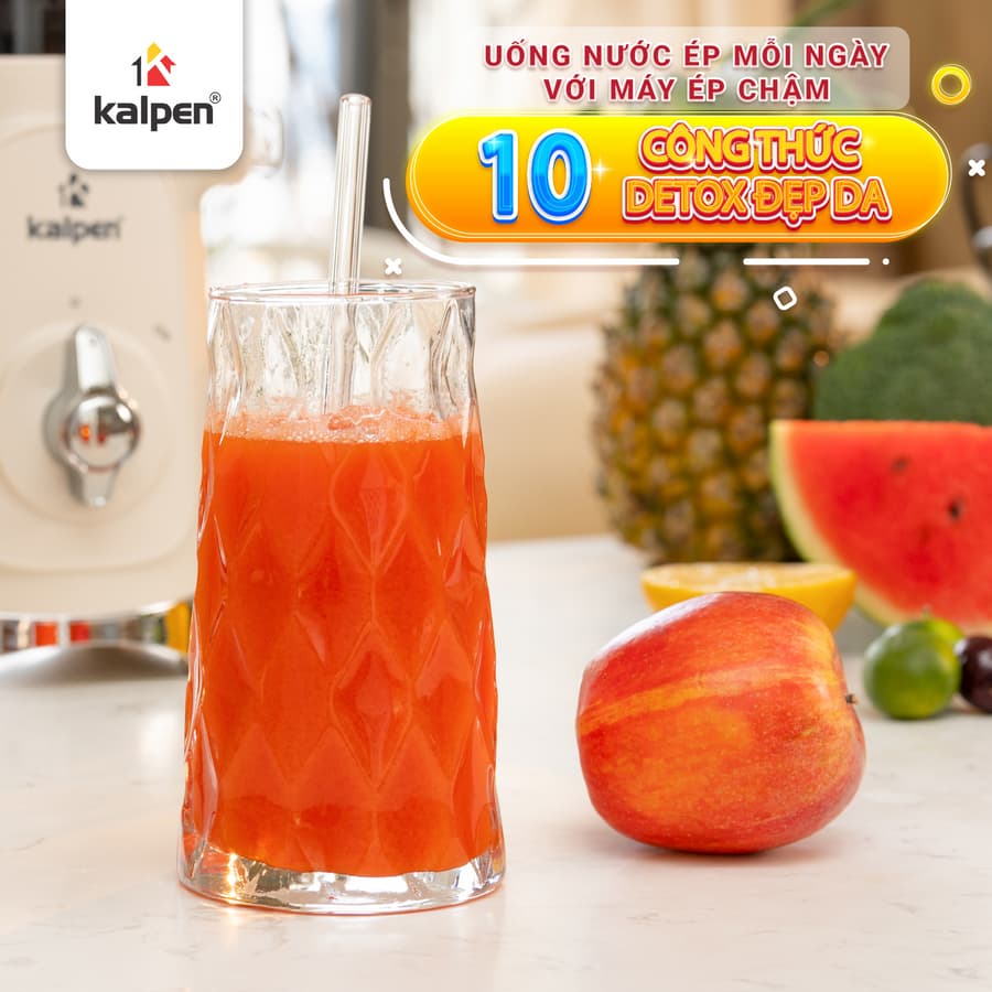 Uống nước ép mỗi ngày với máy ép chậm – 10 công thức detox đẹp da