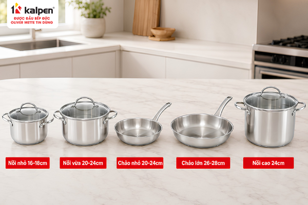 Bộ nồi cơ bản dành cho gia đình mới cưới 