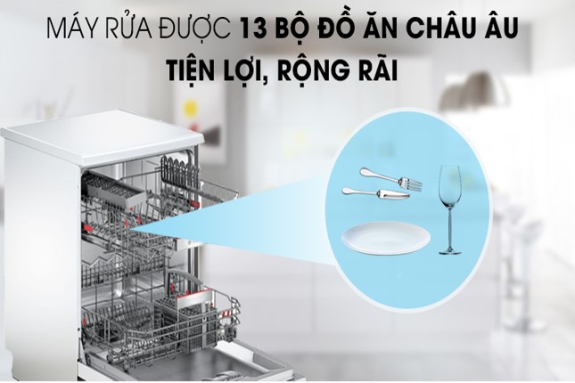 Khoang chứa rộng Máy rửa chén bát Zemmer SMS68MI06EZTA