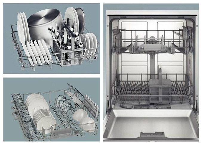 Hệ thống giỏ đựng máy rửa bát Siemens