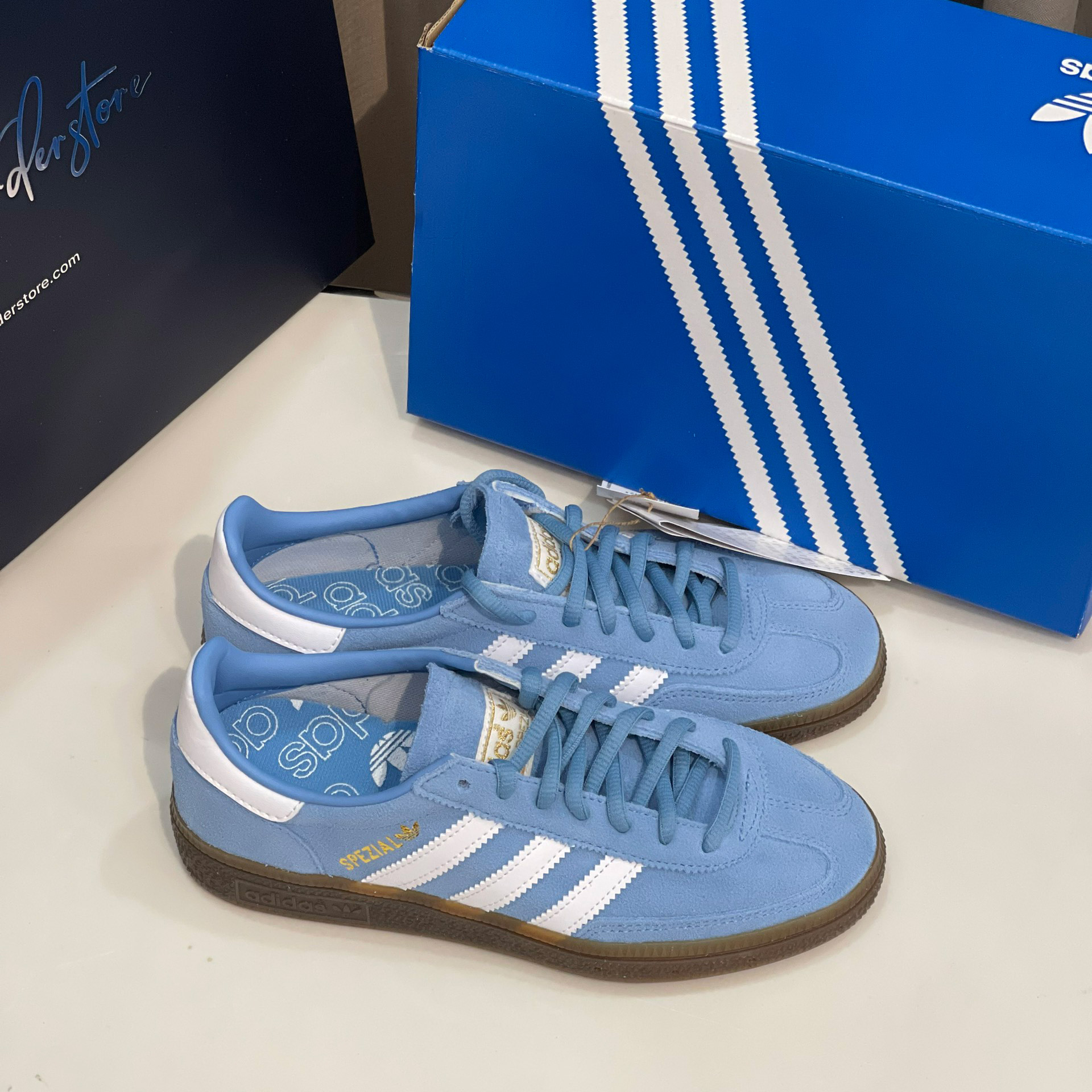 Giày Adidas Handball Spezial Light Blue Gum BD7632