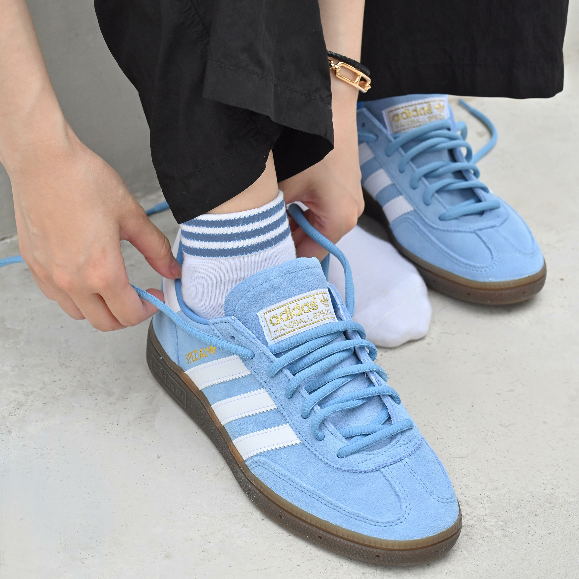 Giày Adidas Handball Spezial Light Blue Gum BD7632