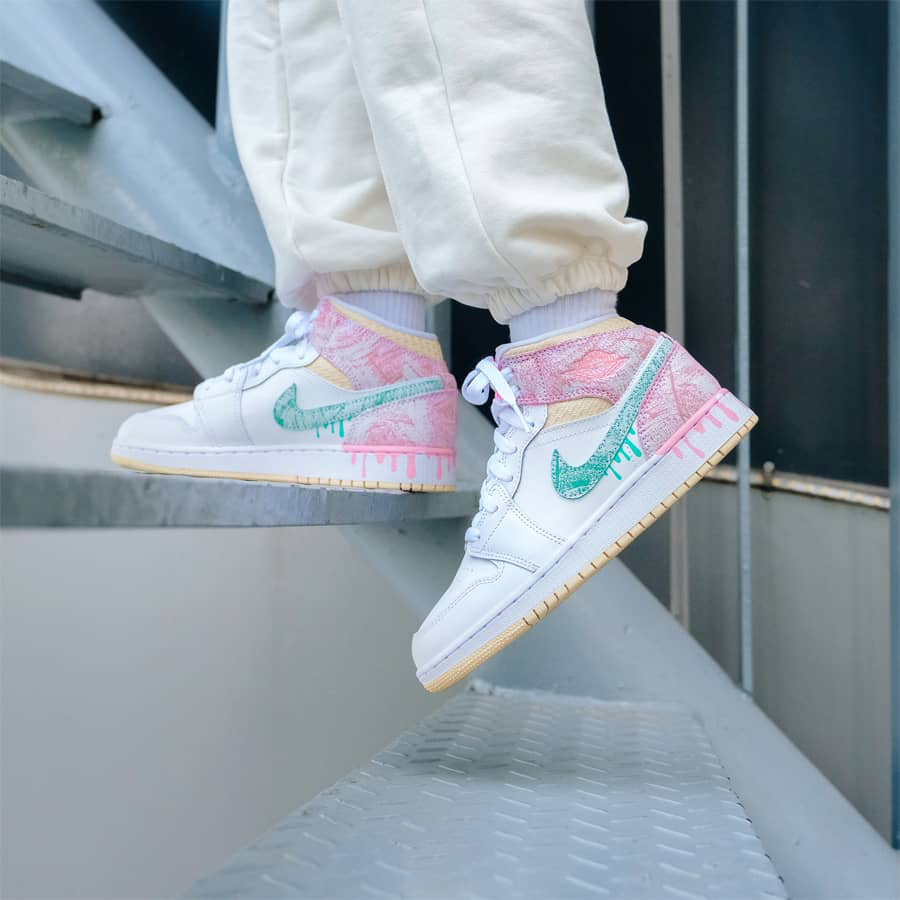 Nike Air Jordan 1 Mid Features Paint Drip DD1666100 Japan_Orderstore