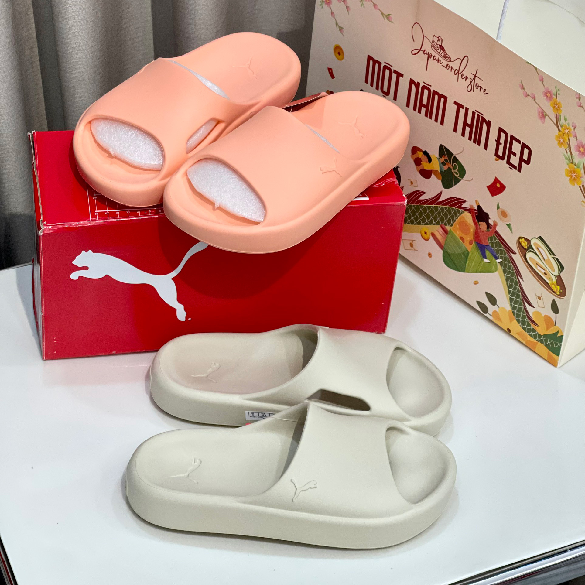 Dép Puma Shibui Cat Peach Slip-On 385296-04