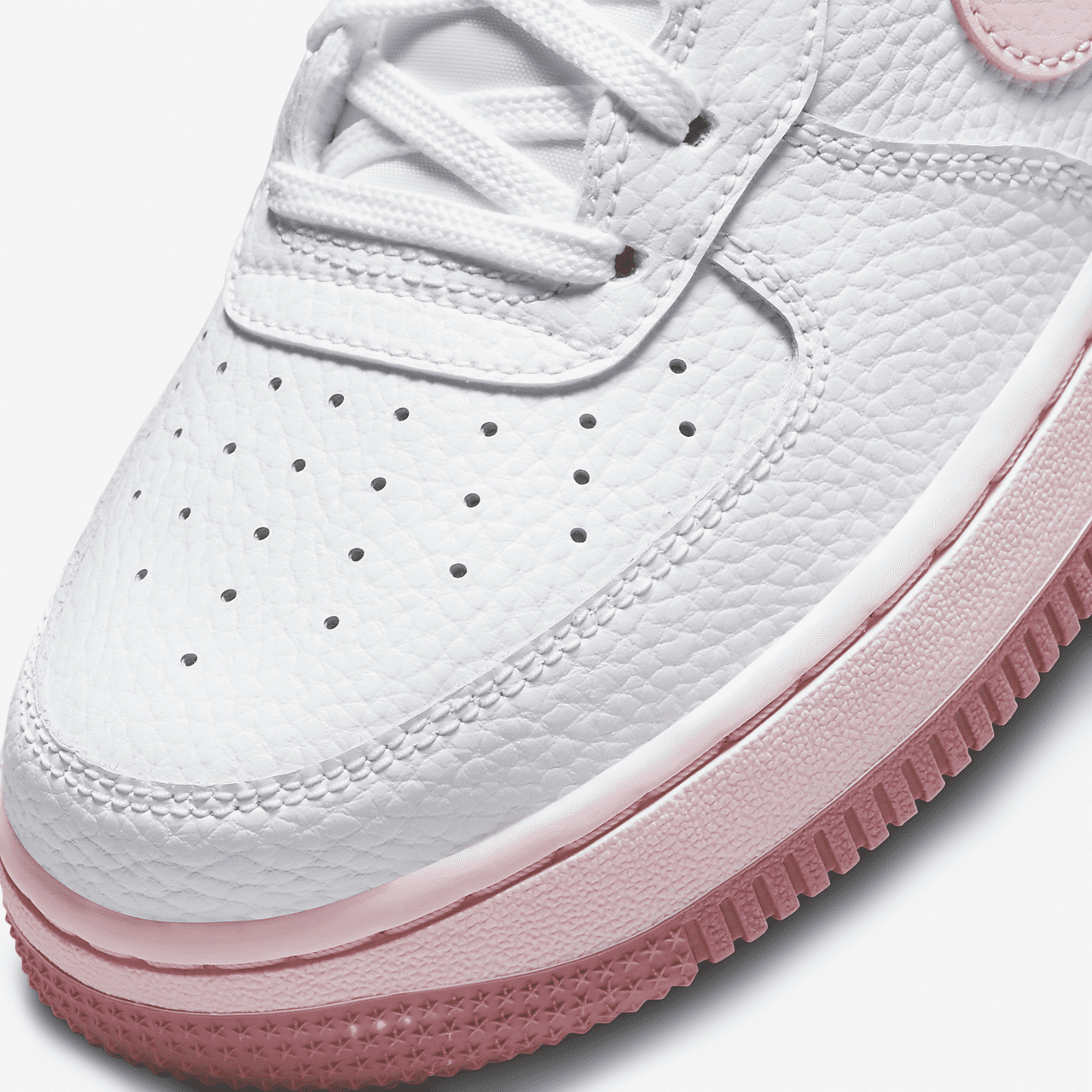 air force 1 white with pink bottom