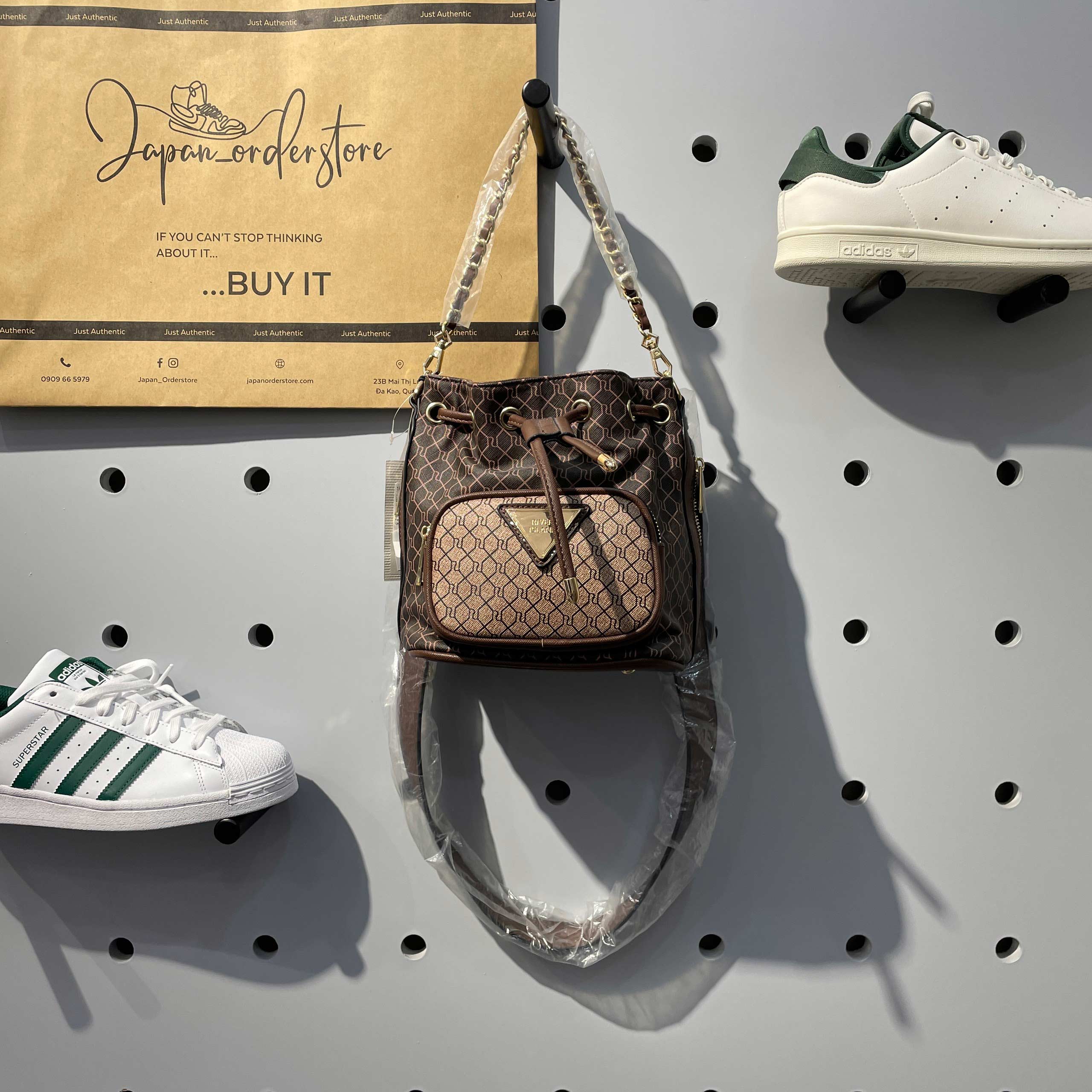 Túi đeo chéo River Island Brown Faux Leather Duffle O/601/Q4830