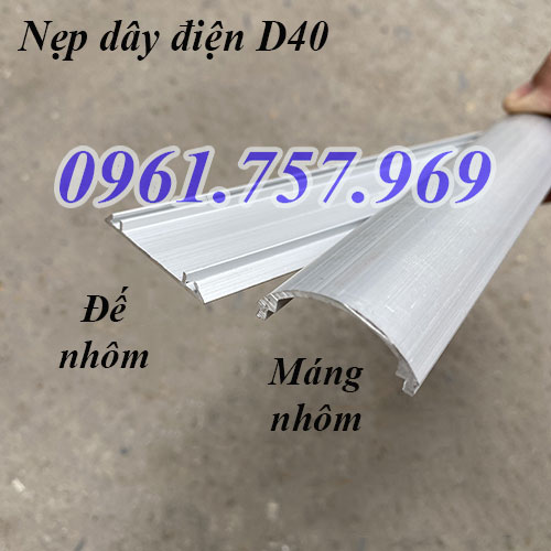 nẹp bán nguyệt nhôm d40