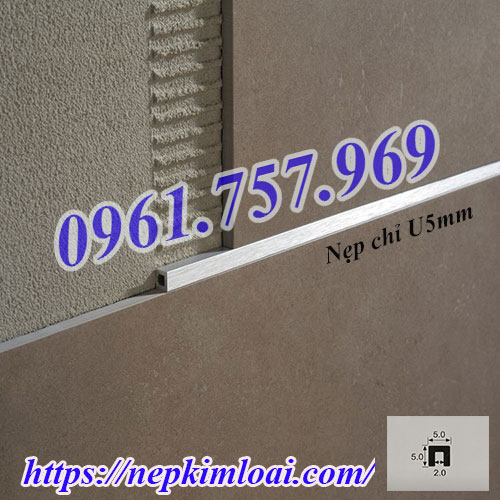 Nẹp chỉ U5mm