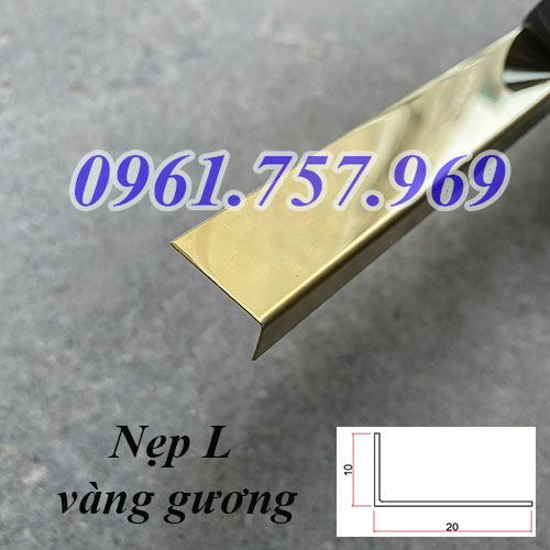 nẹp chữ L mạ vàng