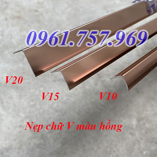 Nẹp chữ V màu hồng