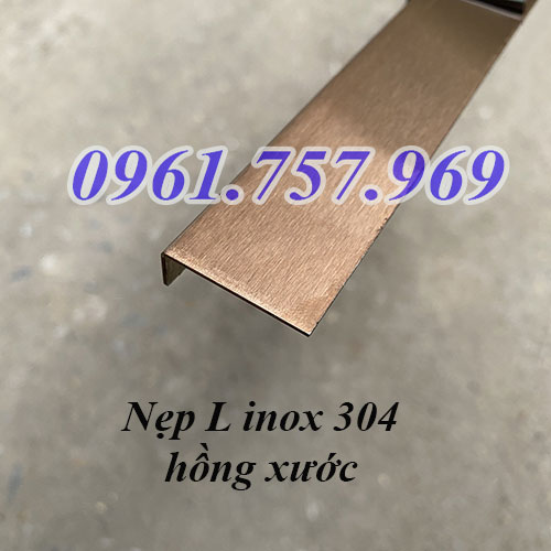 Nẹp inox chữ L đồng xước