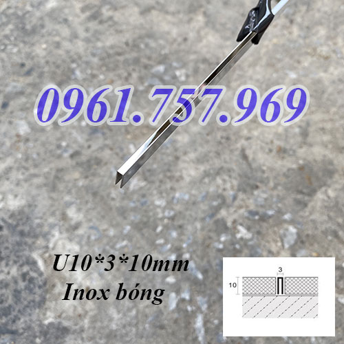 Nẹp inox chữ U3mm