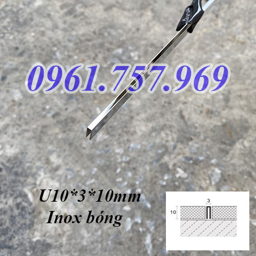 Nẹp inox chữ U3mm