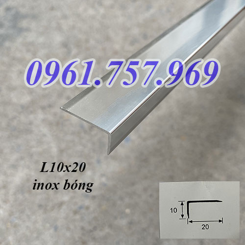 Nẹp inox L20x10