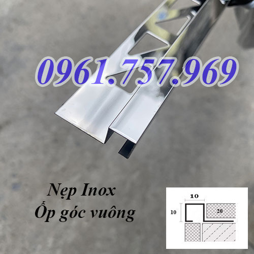 Nẹp inox ốp góc vuông