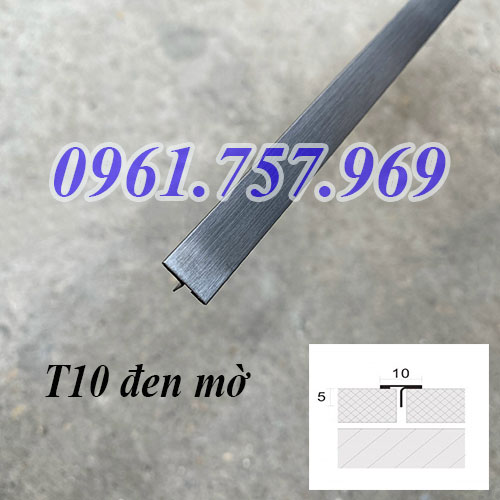 Nẹp inox T10 đen xước