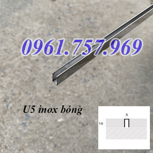 Nẹp inox U5mm