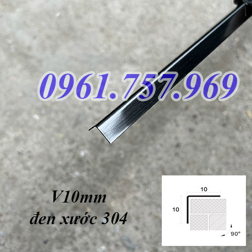 Nẹp inox v10 màu đen