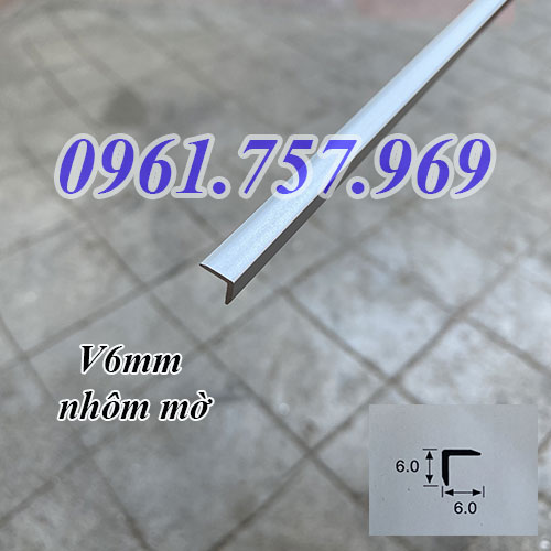 Nẹp nhôm chữ V 6mm