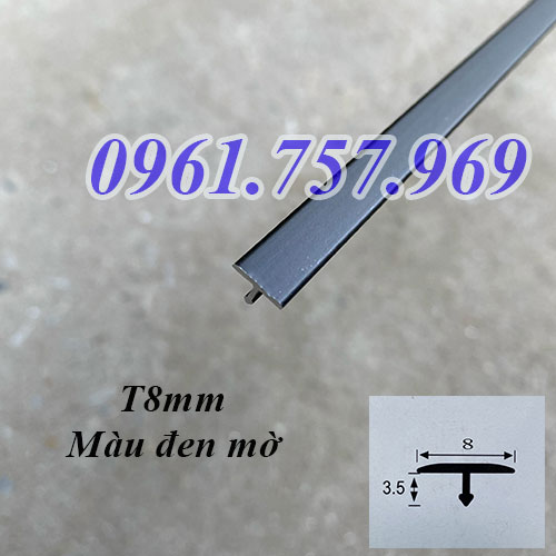 Nẹp nhôm T8 màu đen