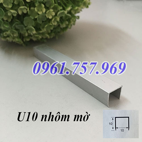 Nẹp nhôm U10mm