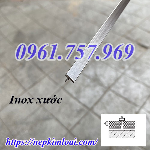 Nẹp t inox xước