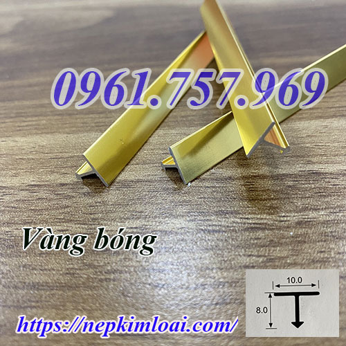 Nẹp t10 vàng bóng