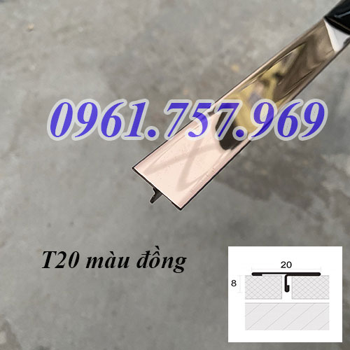 Nẹp T20 màu đồng