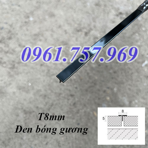 Nẹp T8 inox màu đen