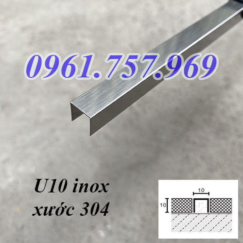 Nẹp U inox xước