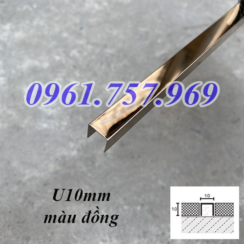 Nẹp U10 màu đồng