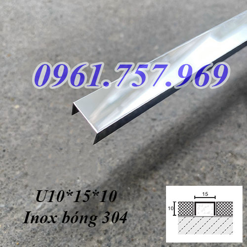 Nẹp U15 inox 304