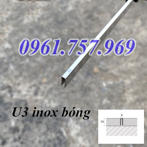 Nẹp U3 inox