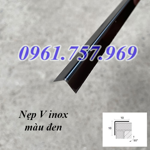 Nẹp V inox màu đen