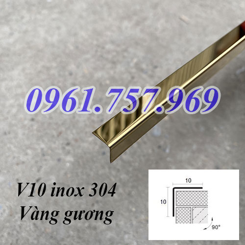 Nẹp v inox vàng