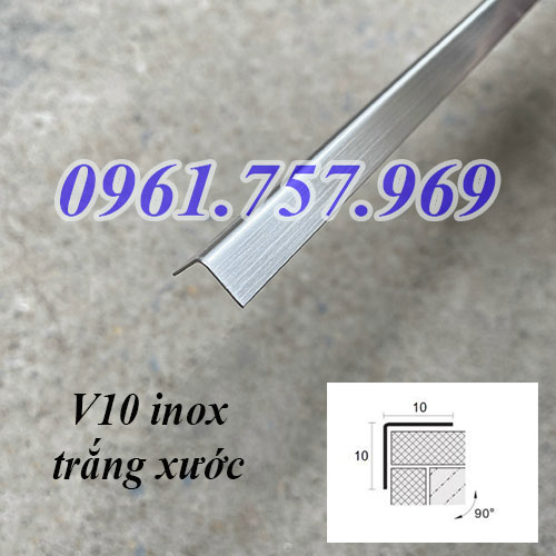 Nẹp V inox xước