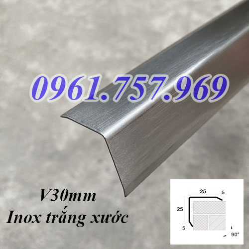 Nẹp V inox xước